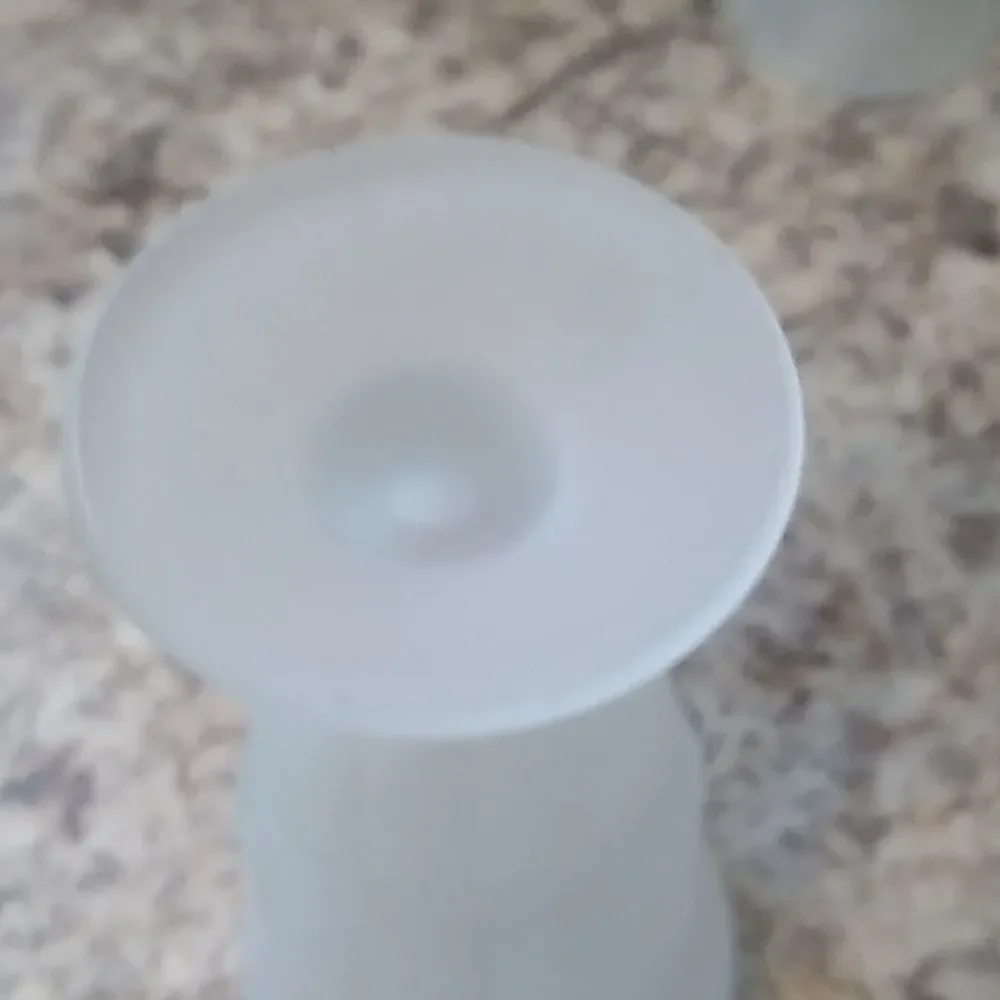 Frosted White  Soda Glasses